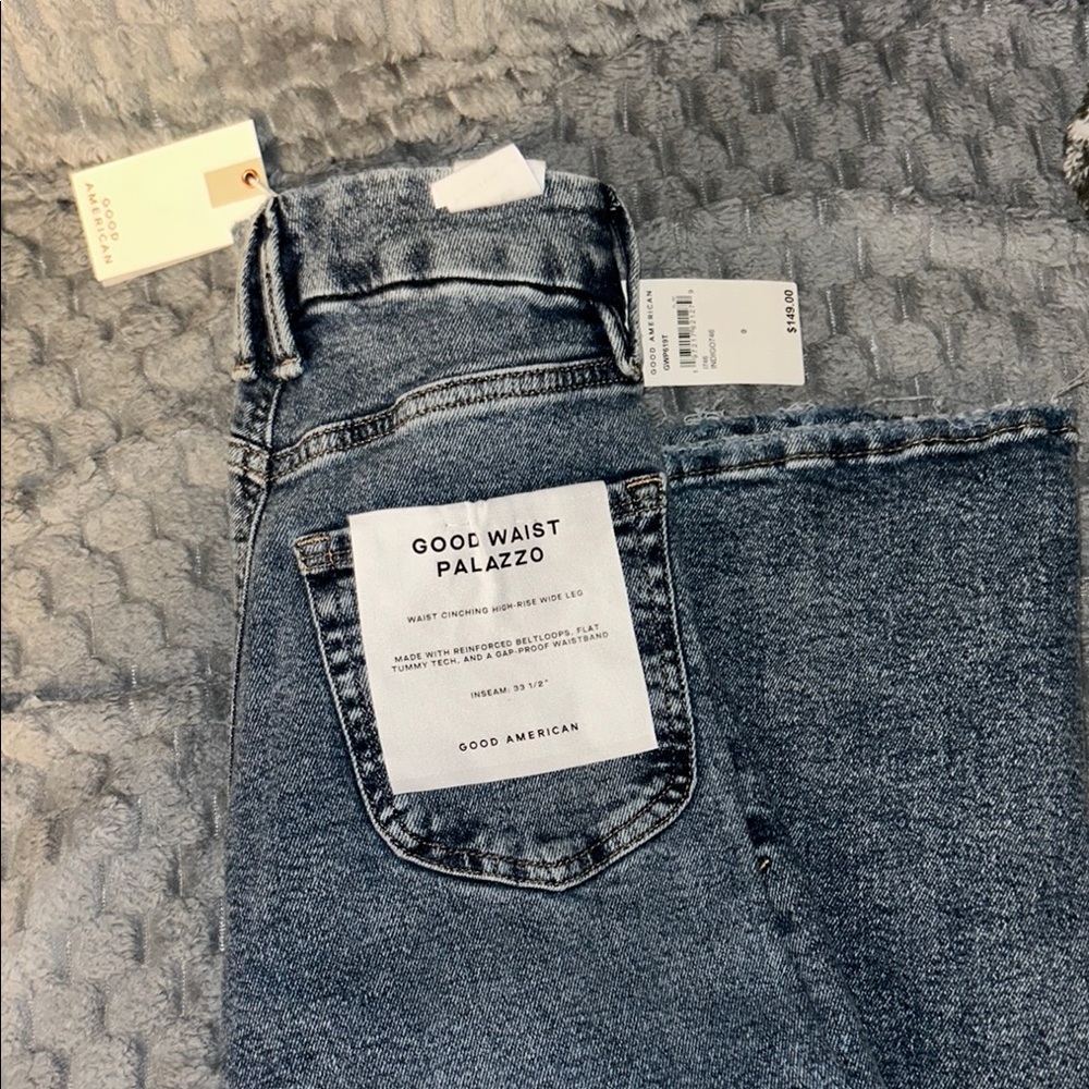 Good American Dark Blue Flare Jeans